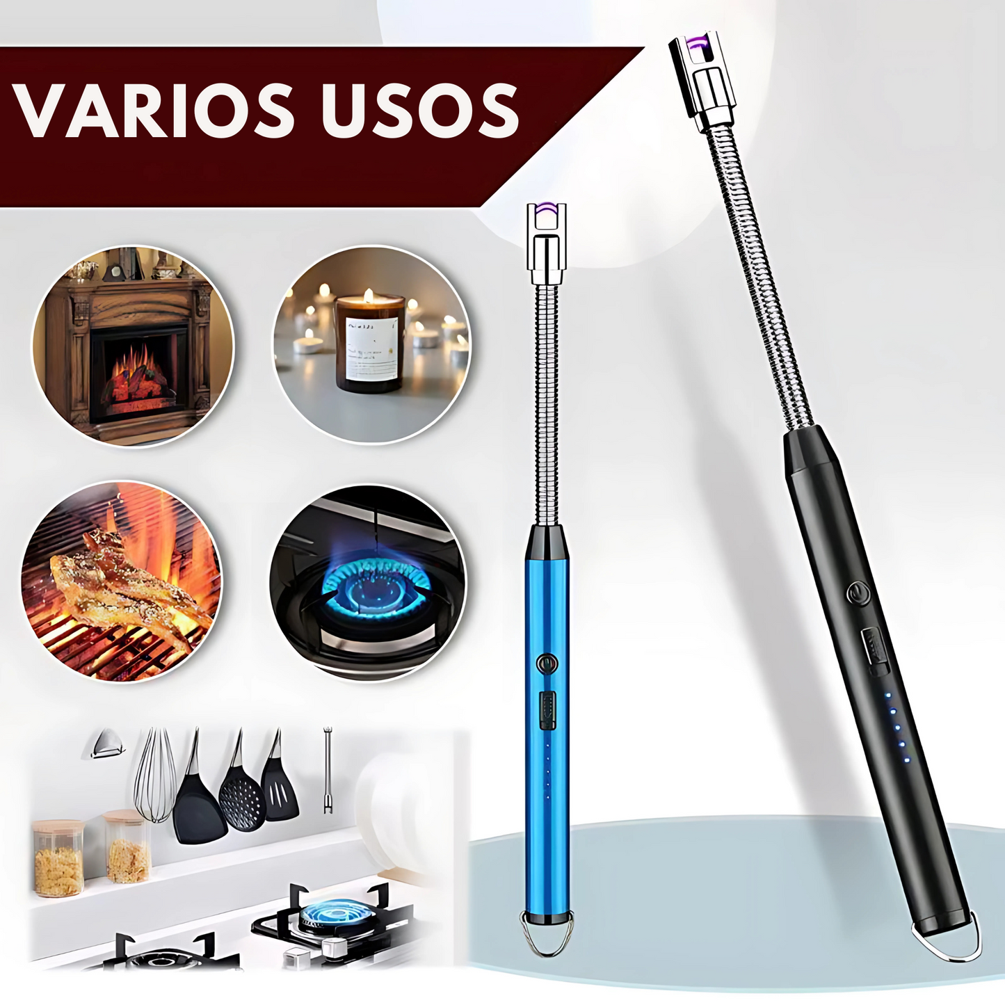 Encendedor Eléctrico Recargable – Anti Viento USB🔥