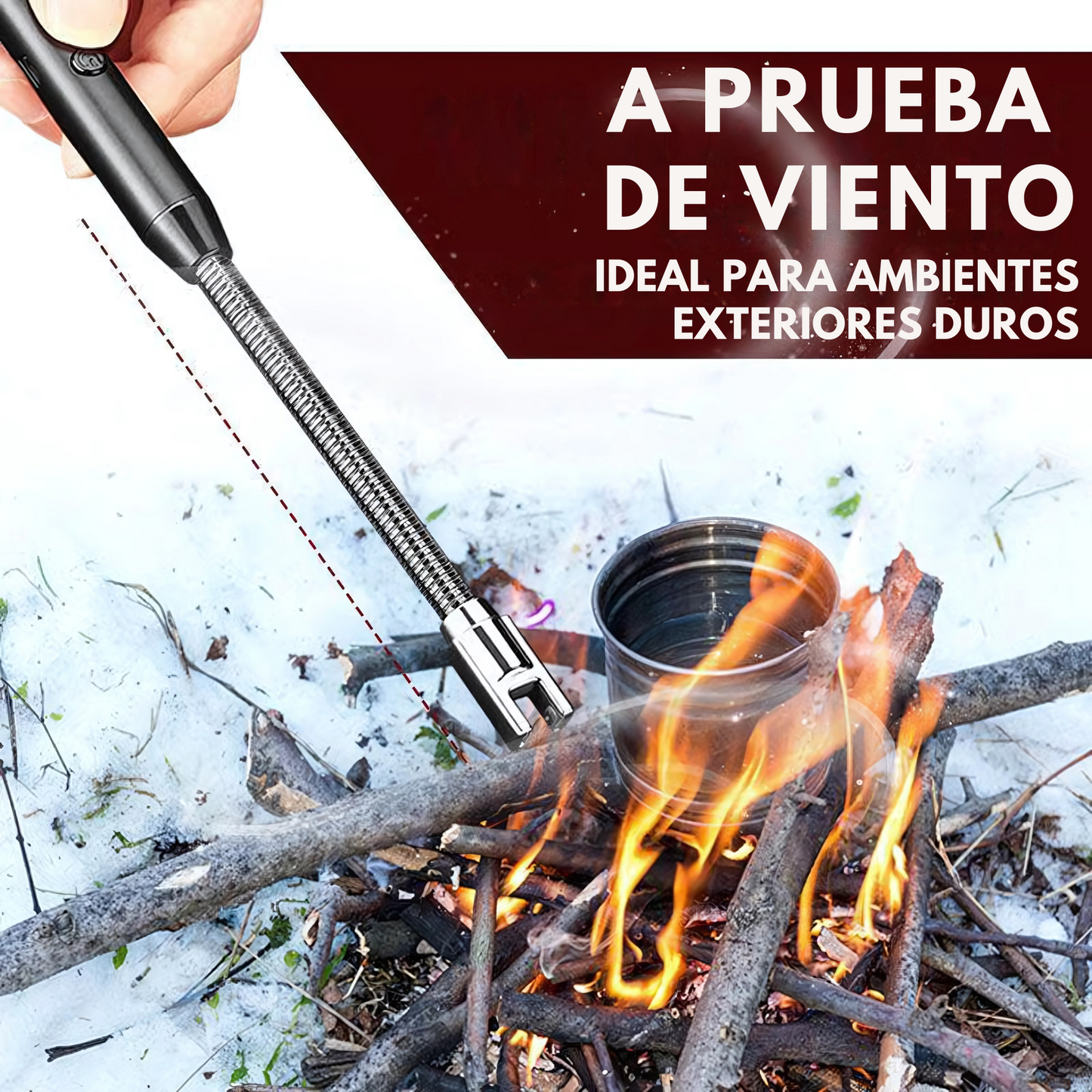 Encendedor Eléctrico Recargable – Anti Viento USB🔥