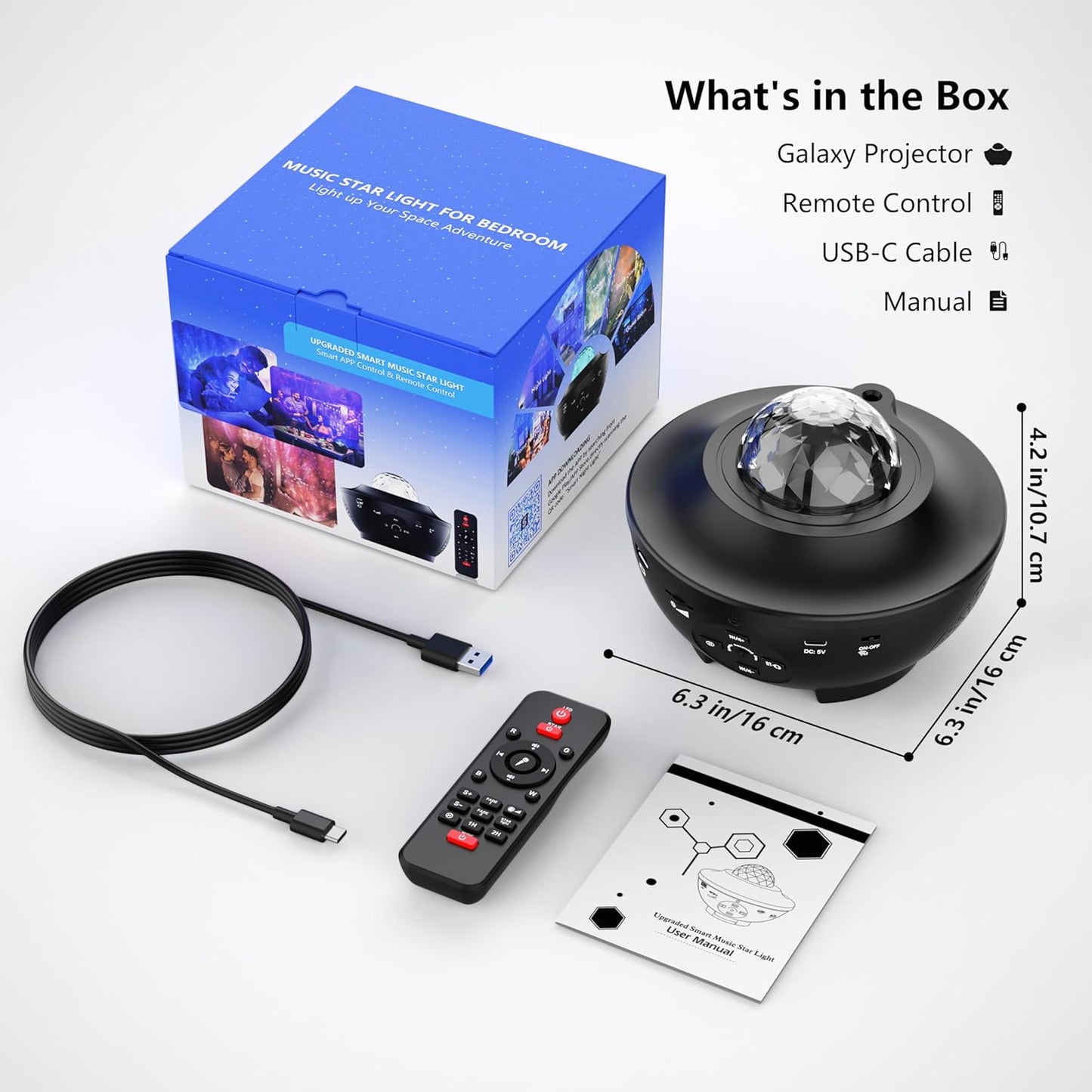 Proyector Galaxia con Parlante Bluetooth FlexAura®