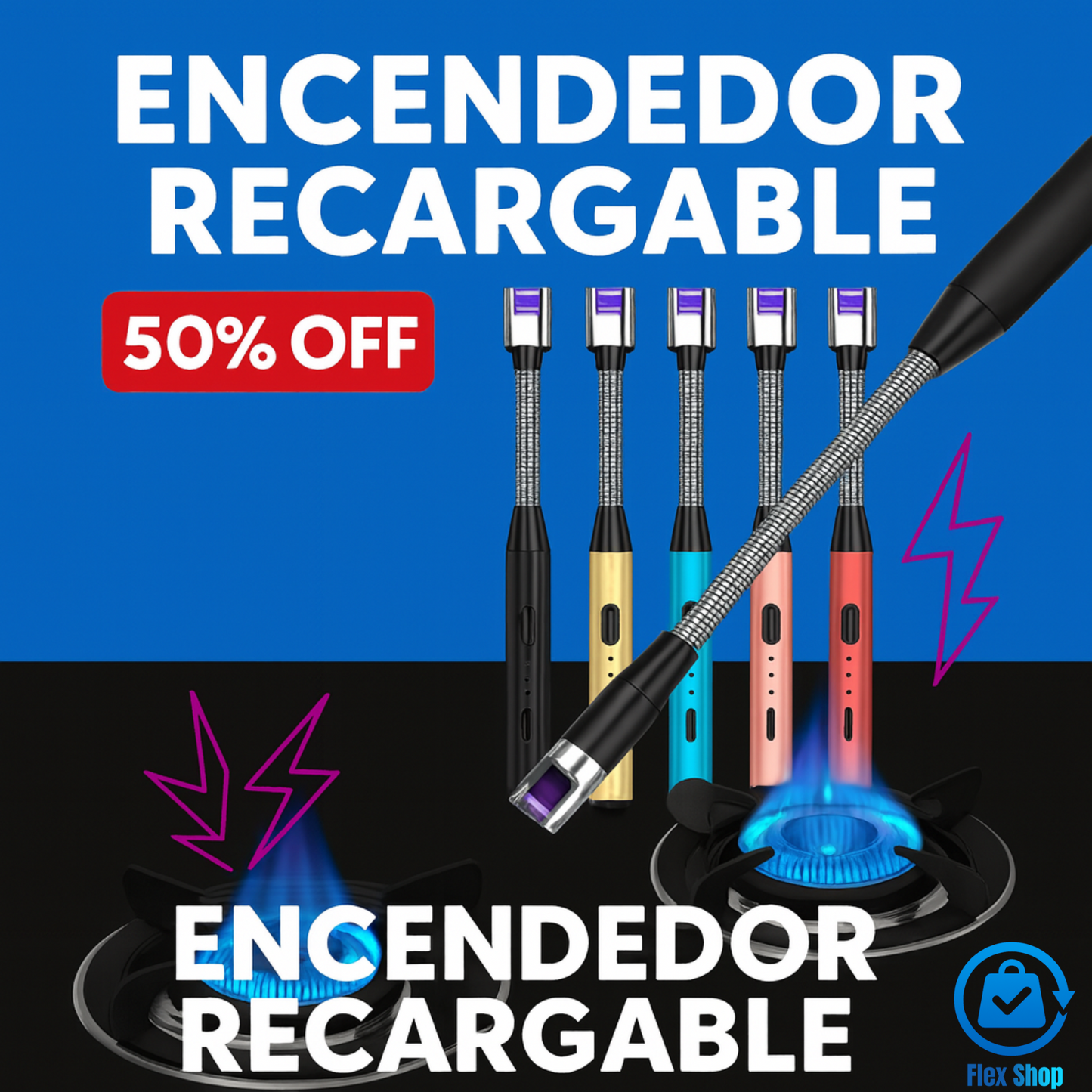 Encendedor Eléctrico Recargable – Anti Viento USB🔥