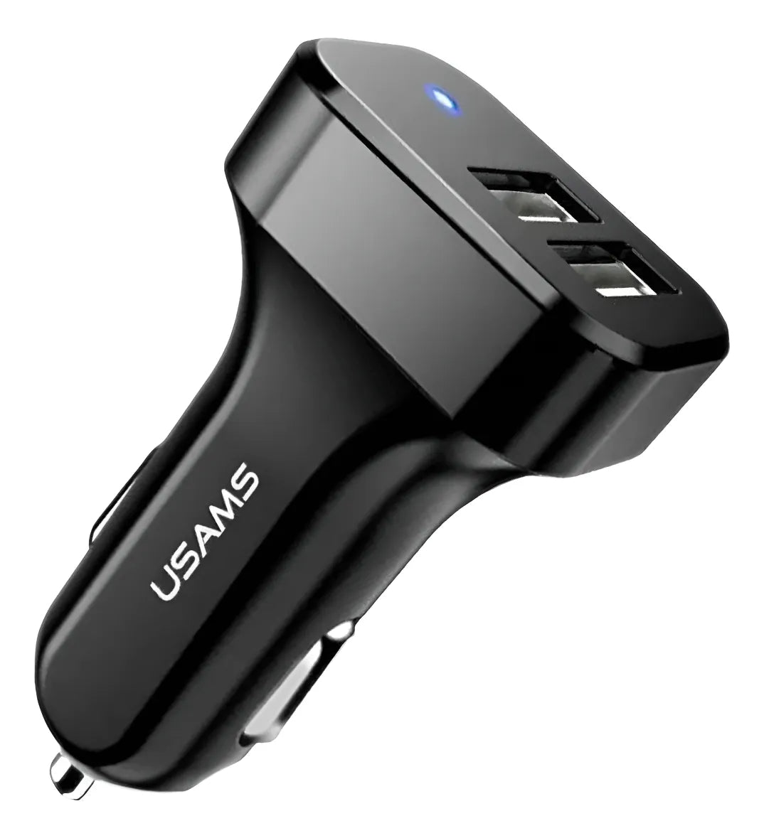 Cargador Auto 2 USB 2.1A Negro USAMS