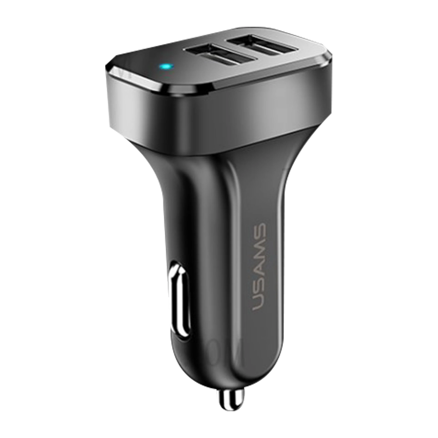 Cargador Auto 2 USB 2.1A Negro USAMS