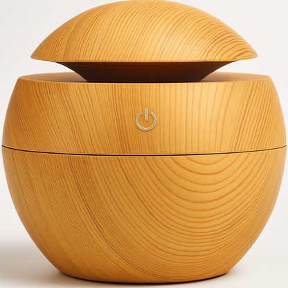 Humidificador Ultrasonico Vaporizador Madera FlexAura® + Aceites Esenciales