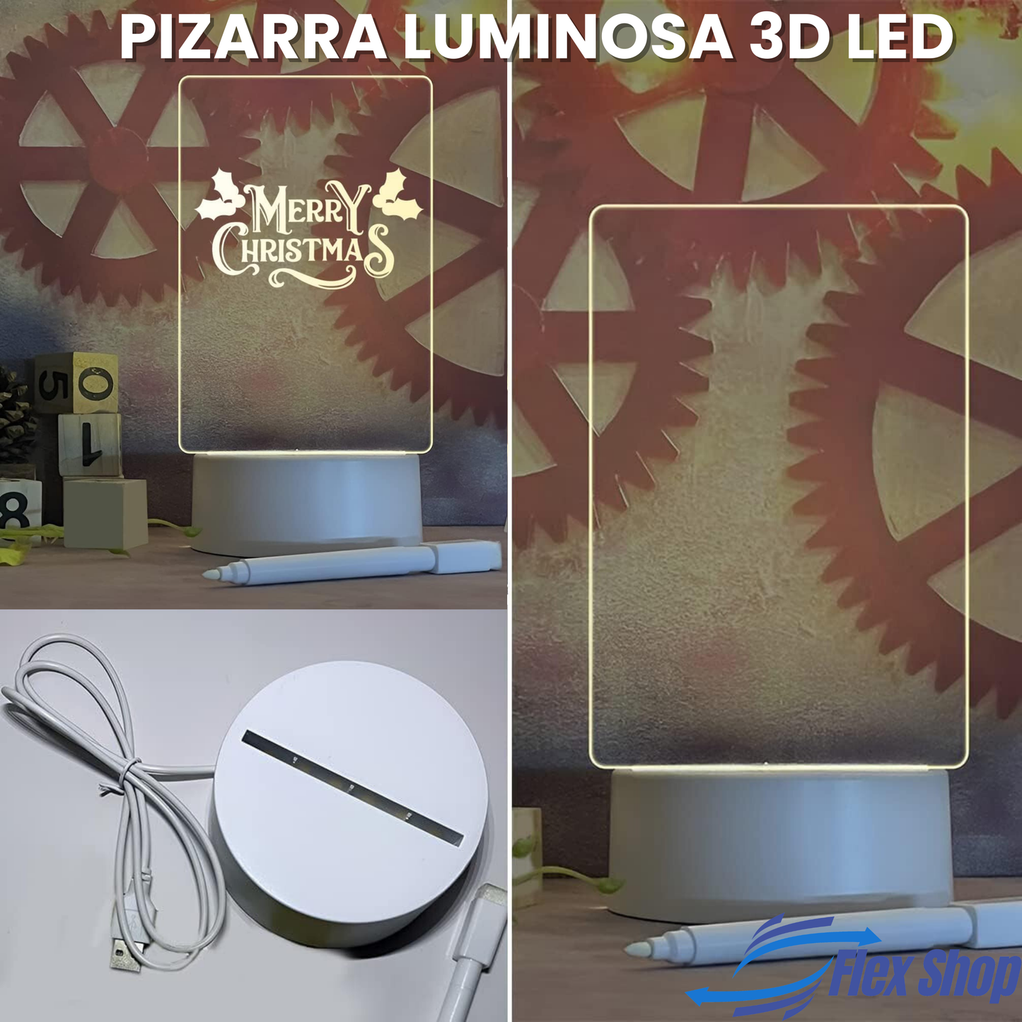 Pizarra Luminosa LED 3D FlexShop