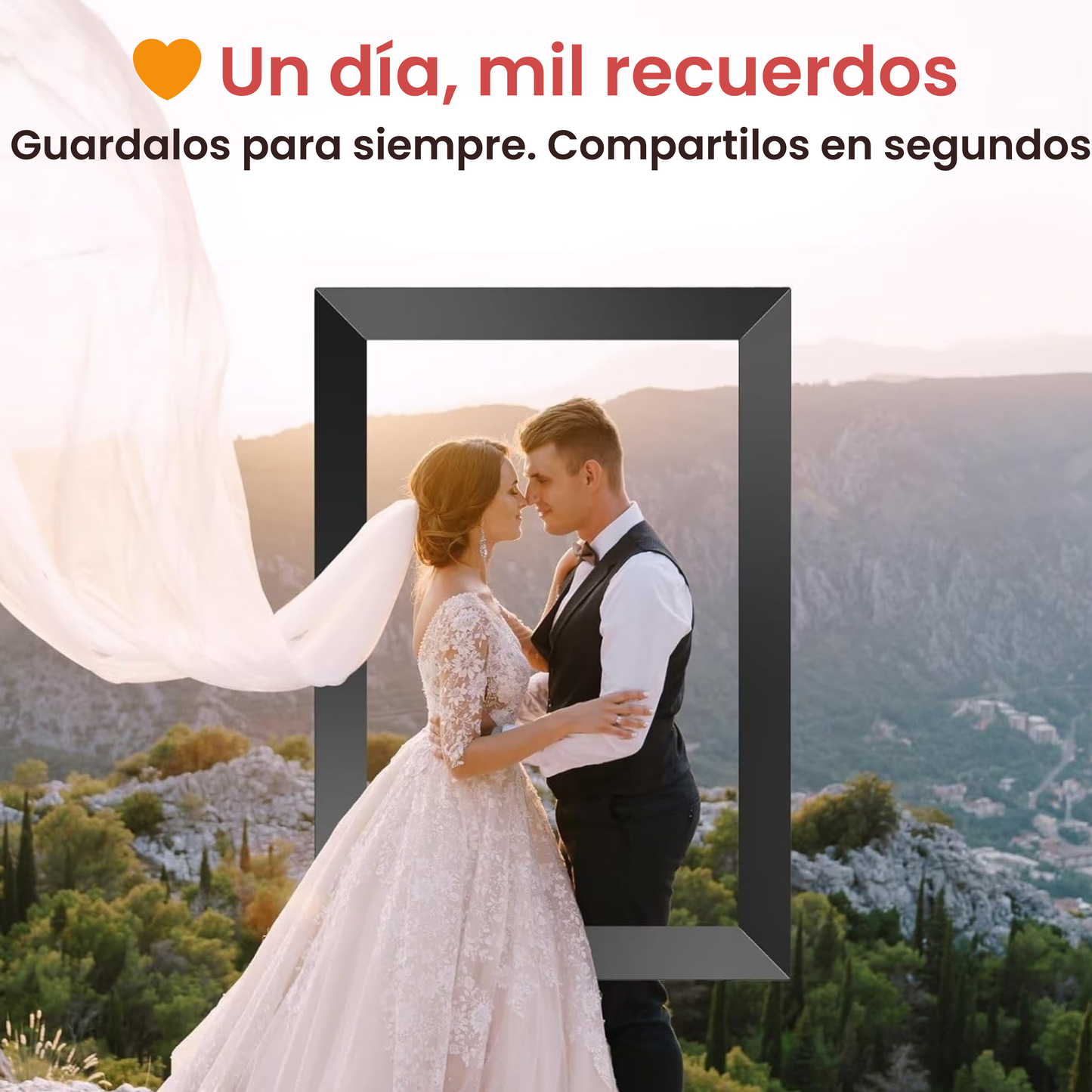 Portaretrato Marco Digital 10.1'' Wifi Tactil + Pizarra Led 3D Regalo