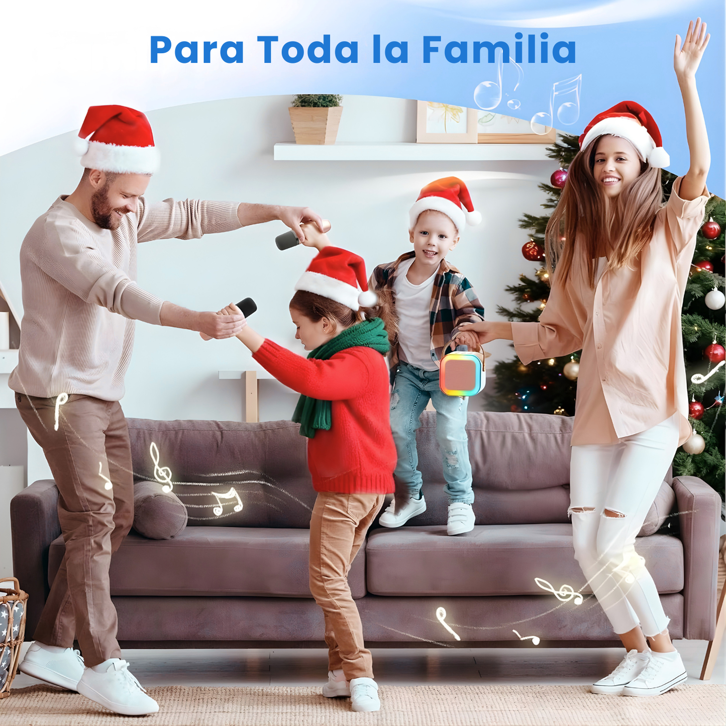 Parlante y Microfonos Karaoke Niños