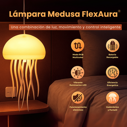 Lampara Medusa FlexAura® Flotante Movimiento RGB