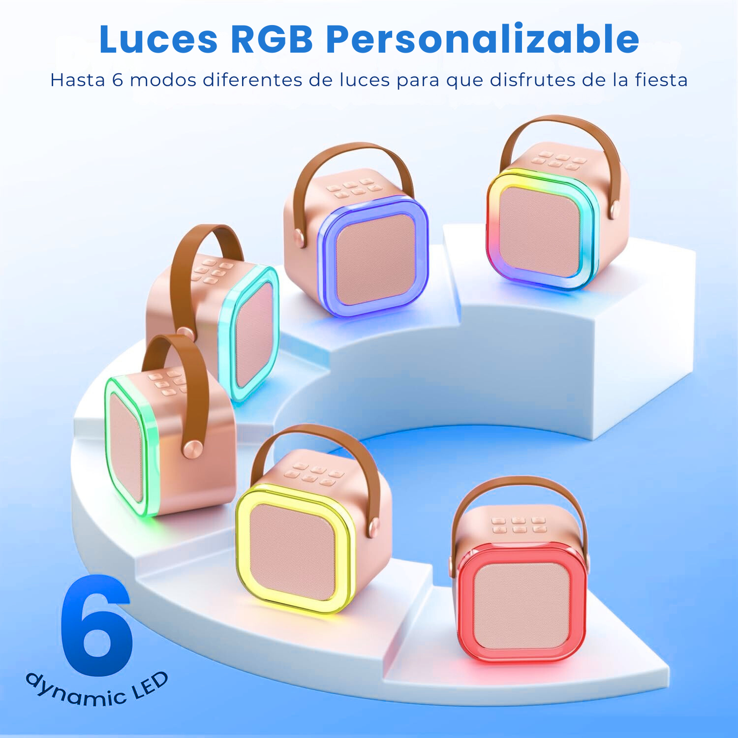 Parlante y Microfonos Karaoke Niños