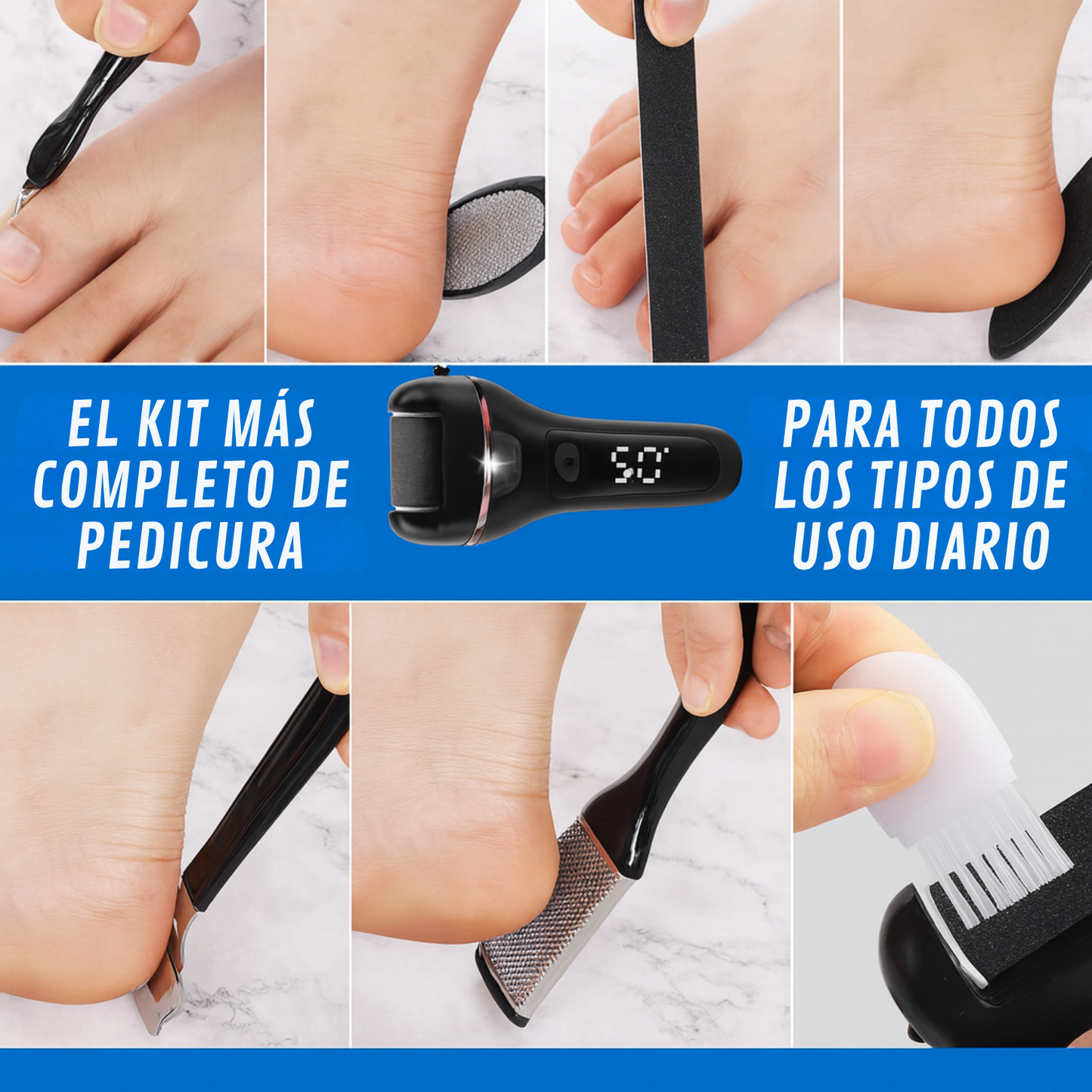 Removedor de Callos Profesional + Kit Pedicura