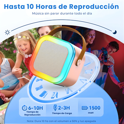 Parlante y Microfonos Karaoke Niños
