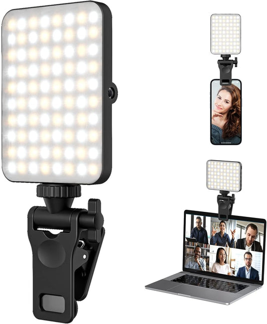 Luz Selfie Clip Celular Recargable Laptop Led Telefono