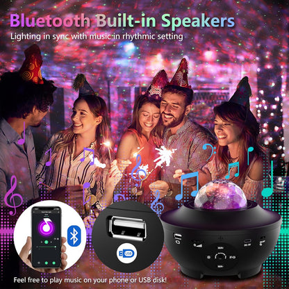 Proyector Galaxia con Parlante Bluetooth FlexAura®