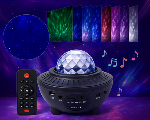 Proyector Galaxia con Parlante Bluetooth FlexAura®