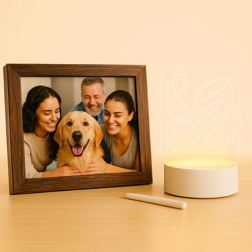 Portaretrato Marco Digital 10.1'' Wifi Tactil + Pizarra Led 3D Regalo