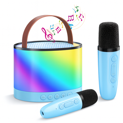 Parlante y Microfonos Karaoke Niños