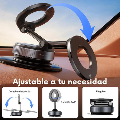 Soporte Auto Magnético Iman Porta Celular Iphone Escritorio Gris