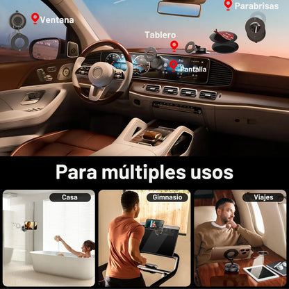 Soporte Auto Magnético Iman Porta Celular Iphone Escritorio Gris